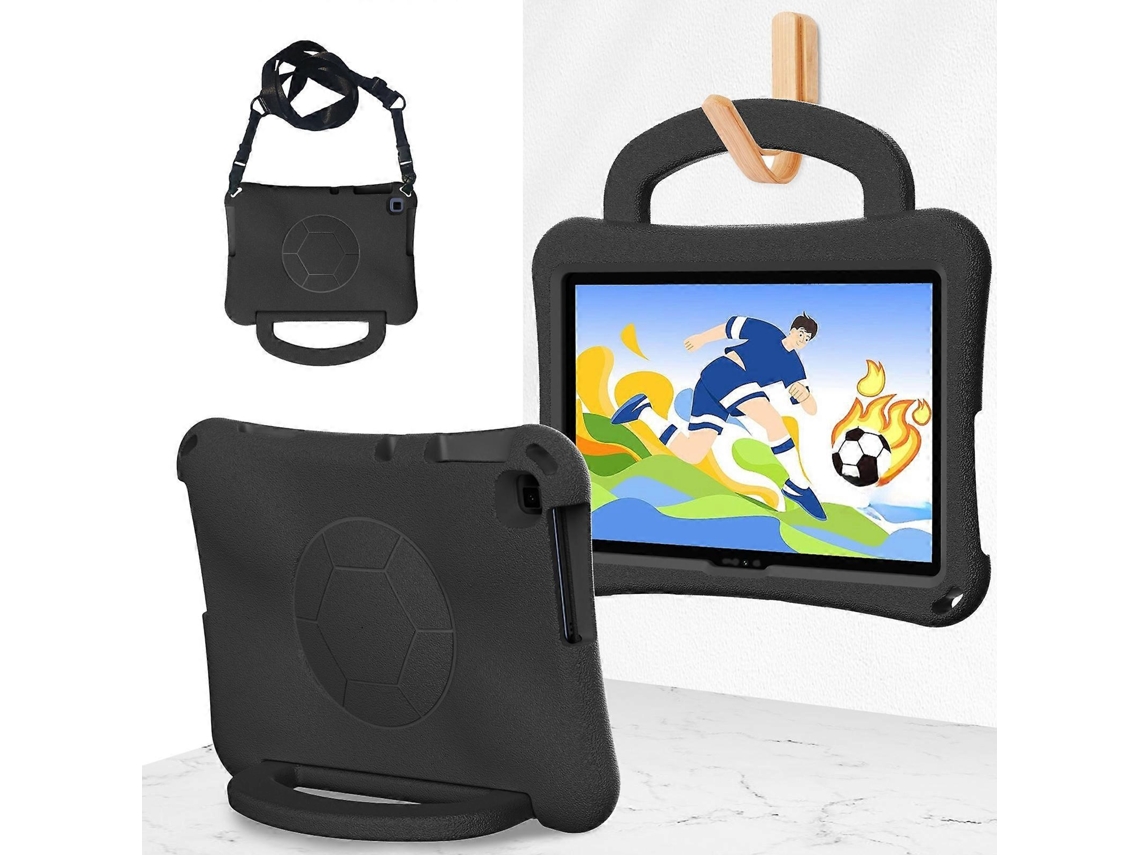 Capa Para Tablet Lenovo Tab M10 3ª Geração Tb-328fu/xu Com Alça Em Formato De Bola De Futebol, Feita De Eva Resistente A Impactos.