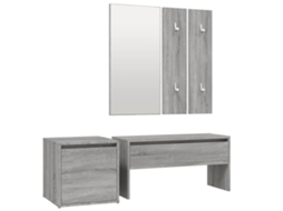 Hallway Furniture Set, Hallway Furniture Sets Vidaxl Cinzeto Madeira Processada (n/a)