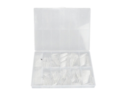 Ponta De Unha Artificial Transparente 504pcs Para Manicure Diy Salão De Beleza Moda 01