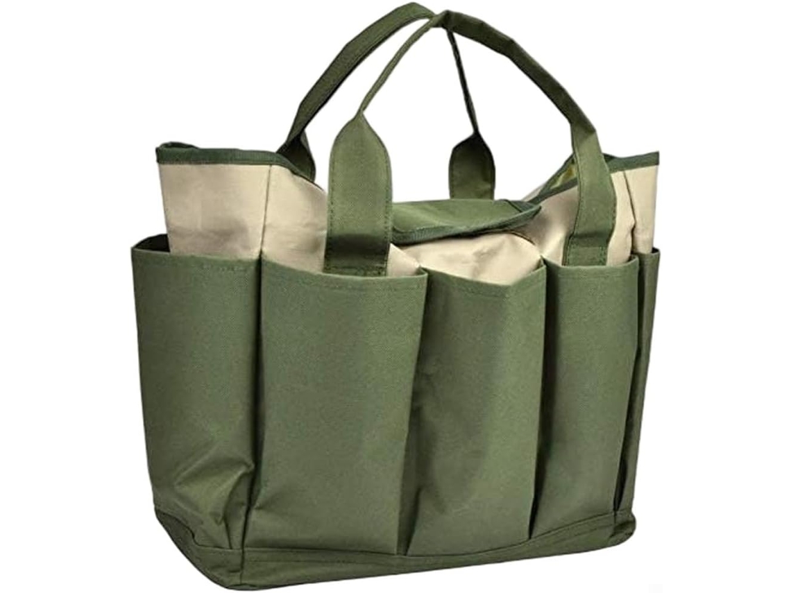 Bolsa Portátil Para Ferramentas De Jardim Com Amplo Espaço Armazenamento E Vários Bolsos, Feita De Tecido Oxford