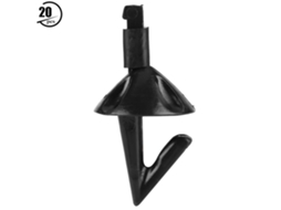 Acessórios de Pesca Clipes de Isca Cone Preto 20pcs