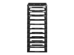 Organizador de Armazenamento Plástico 10 Níveis com Superior, Multifuncional para Álbuns Recortes, Ferramentas Essenciais Escritório, Apenas Estrutura