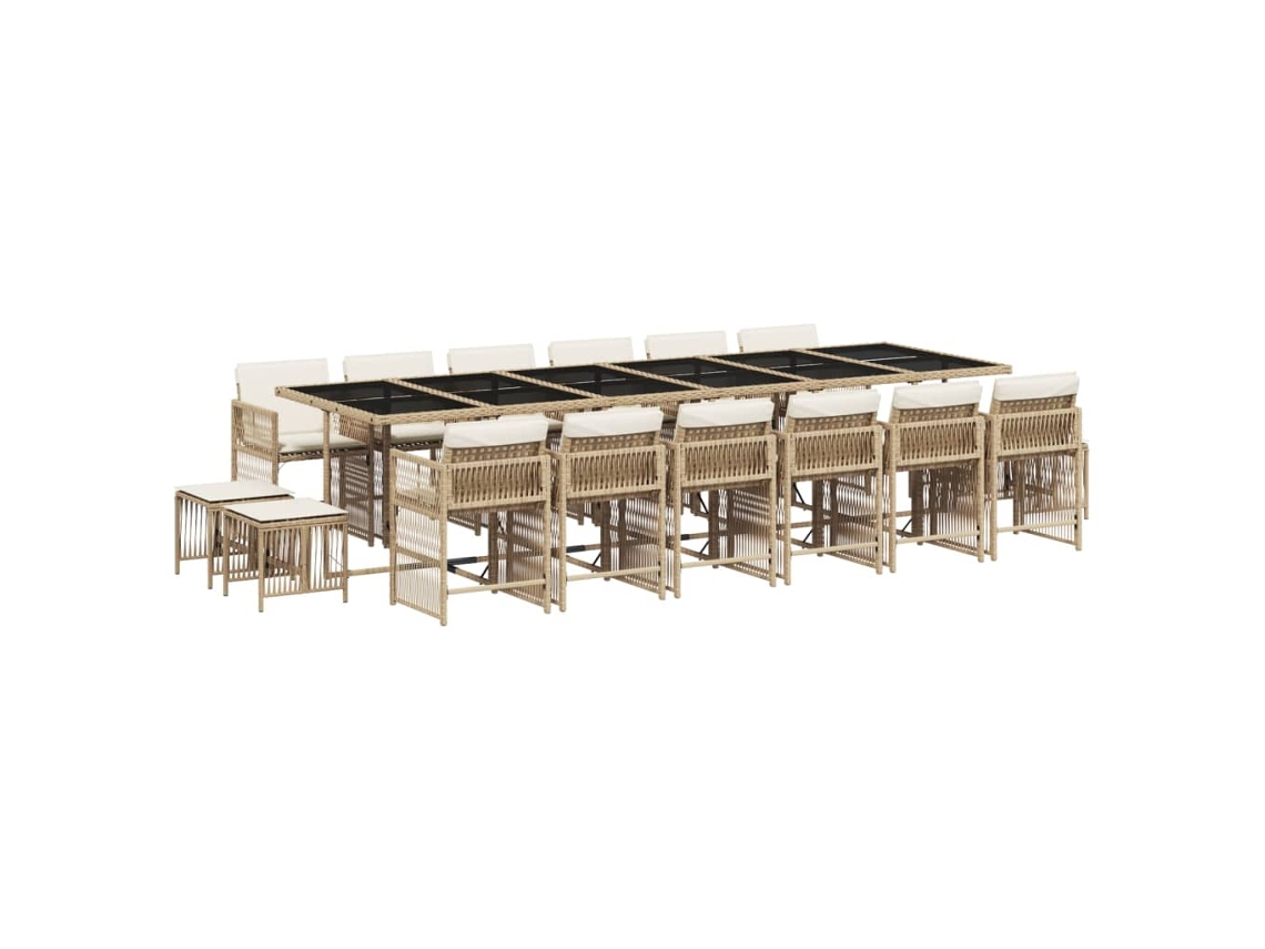 Garden Dining Set, Garden Dining Sets Vidaxl Bege Rattan / Vime (n/a)