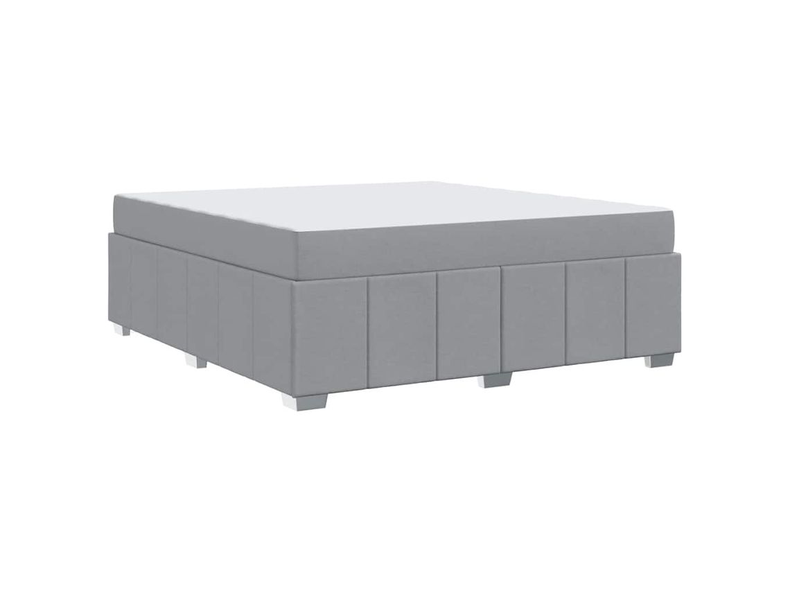 Conjunto 1 Cama Box Vidaxl Cinzento Tecido (180 X 200 Cm)