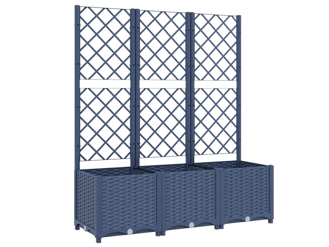 Garden Planter, Garden Planters Vidaxl Cinzeto Polipropileno (120 X 40 X 136 Cm)