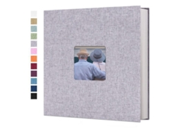 Álbum de Fotos , Bigilantuh, 28x27cm, Capa de Linho, 40 Páginas, Cinza BRILVIBERA (cinza)