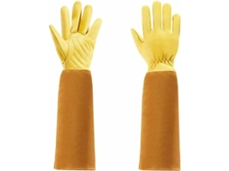 Garden Luvas Para Mulheres E Casas, Couro Bovino, Cozinha Com Proteção Longa Para Antebraço Cxc (cor Amarelo, Tamanho G)
