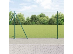 Vidaxl Cerca Hexagonal Com Base De Concreto 10 X 1,6 M Verde Malha