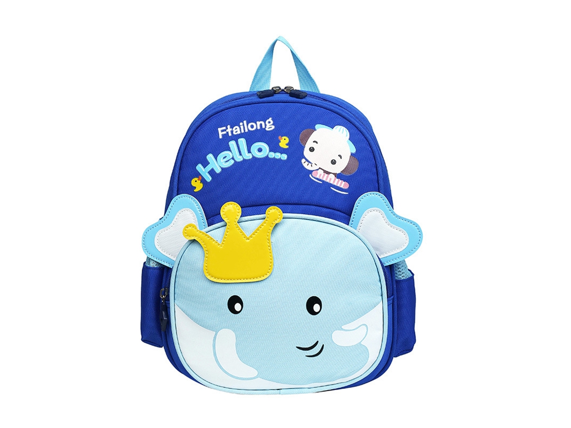 Mochila Eifson Elefante Para Jardim De Infância E Educação - Azul Real