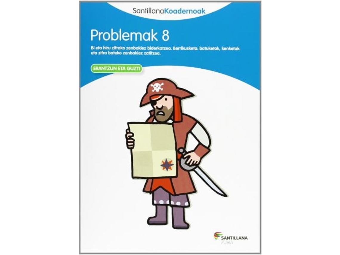 Livro Problemak 8 Santillana Koadernoak de Batzuk (Basco)