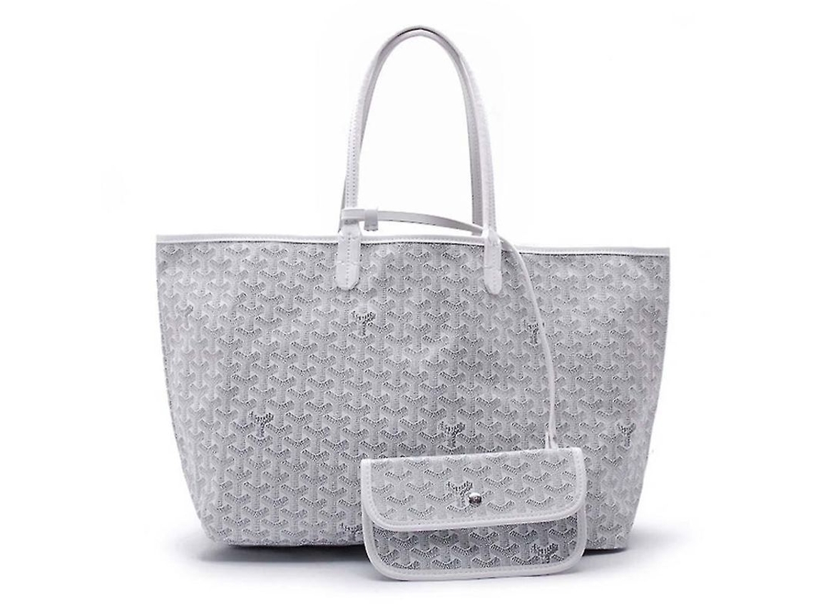 Bolsa Tote De Couro Pu Para Mulher Portátil Com Grande Capacidade, Bandolera Impermeável De Praia Blanco