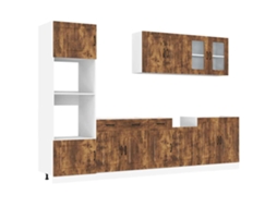 Kitchen Cabinet Set, Kitchen Cabinet Sets Vidaxl Marrom Madeira Processada (n/a)
