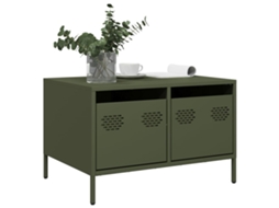 Vidaxl Móvel De Tv 68x50x43,5 Cm Aço Laminado A Frio Verde-azeitona