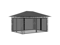Vidaxl Gazebo Com Rede Mosquiteira 4x3x2,73 M 180 G/m² Antracite