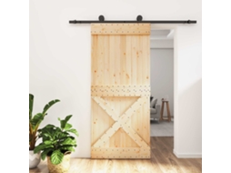 Vidaxl Porta Deslizante Natural E Preto 95 X 210 Cm