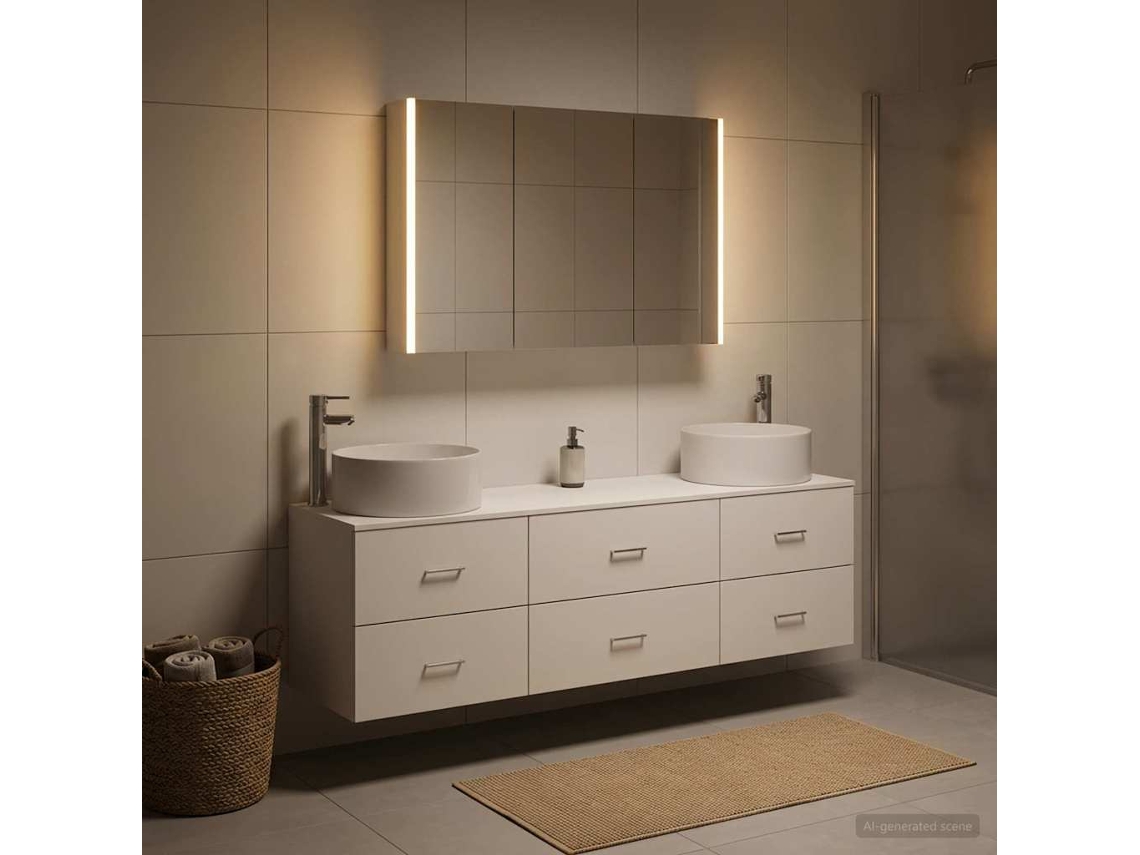 Vidaxl Conjunto De Móveis Para Banheiro 4 Unid. Branco