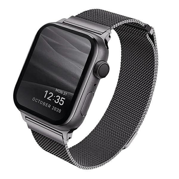 Pulseira De Aço Inoxidável Única Para Apple Watch Série 1 2 3 4 5 6 7 8 9 Se Grafite Uniq