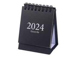 2026 calendário Mini 2024 com Espiral de Fio Planejador Diário de Mesa para Casa e Escritório 105x75mm Preto