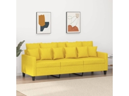 Sofá de 3 Lugares 180 Cm Tecido Amarelo-Claro PANGSHIYUAN