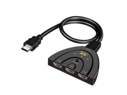 Switch Hdmi de 3 Portas com Divisor Cabos AQUAFORGE