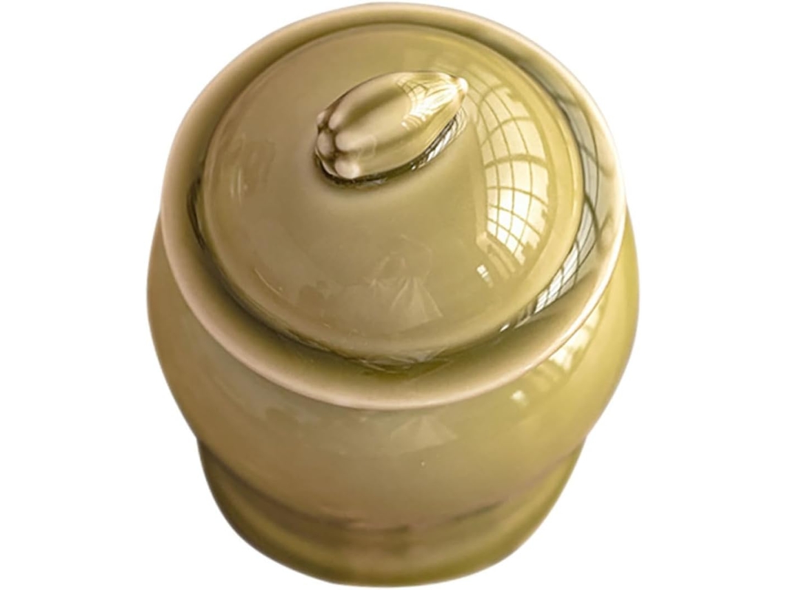 Recipiente De Cerâmica 200ml Com Vedação Hermética Para Armazenamento Multifuncional Chá E Café Na Cozinha Em Casa