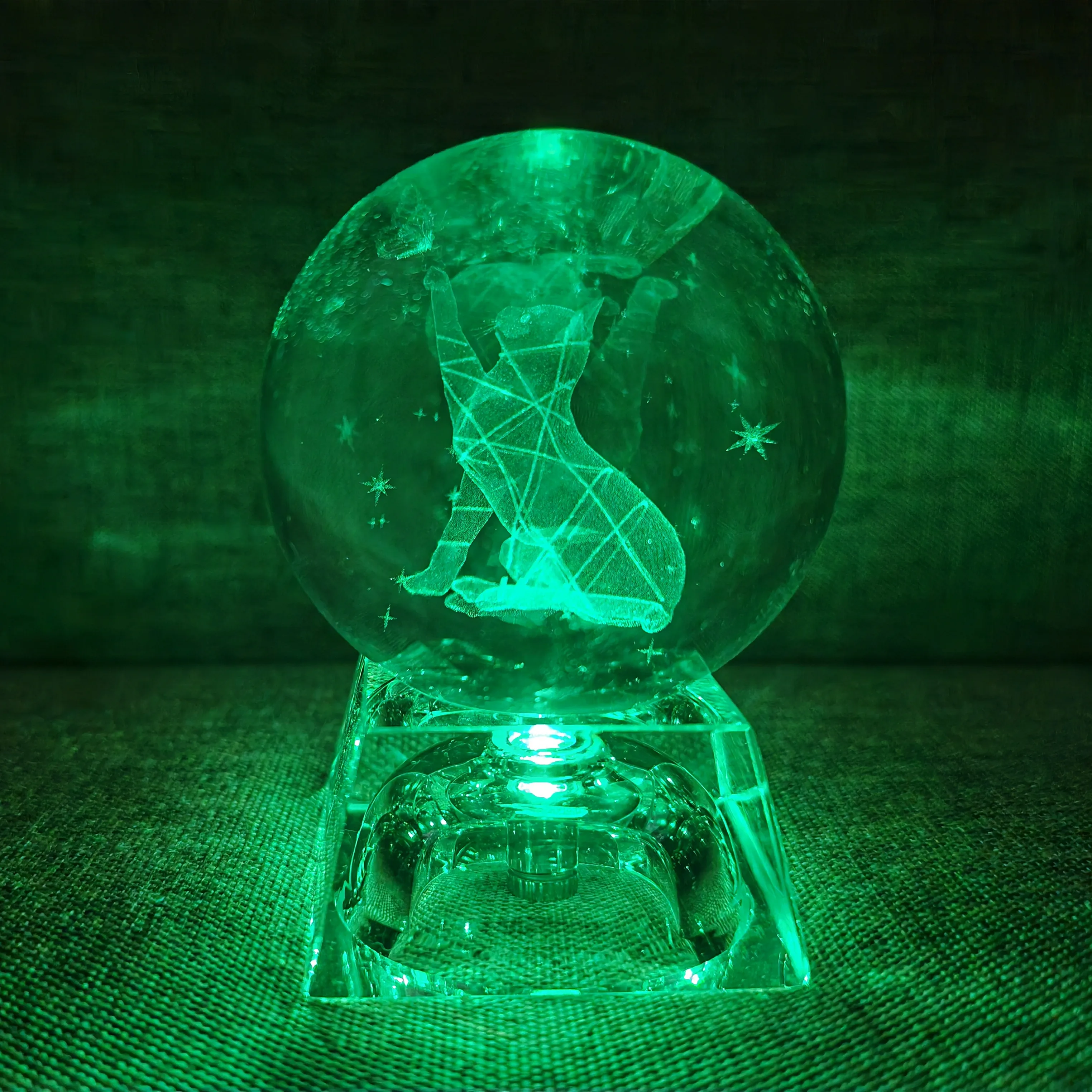 Bola de Cristal Led, Bola de Vidro 3d, Decoração para Casa, Enfeite para Presente de Dia Dos Namorados. MDUG