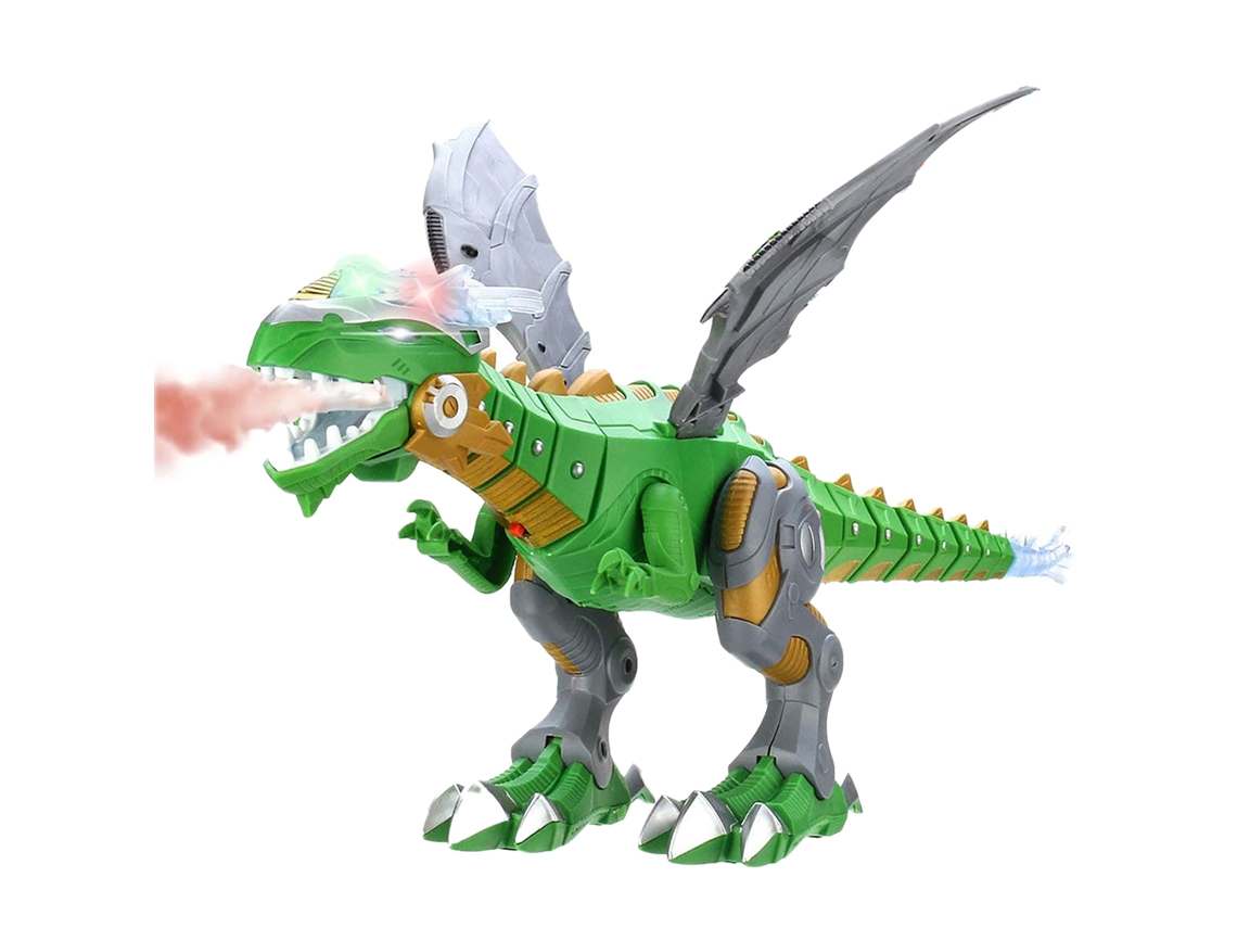 Ats brinquedo de Dragão Robô com Névoa Arco íris e Sons, Dinossauro Andante com Luz e Resposta de Fogo