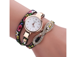 Relógio de Pulso Feminino de Quartzo com Pulseira de Múltiplas Camadas e Strass 5