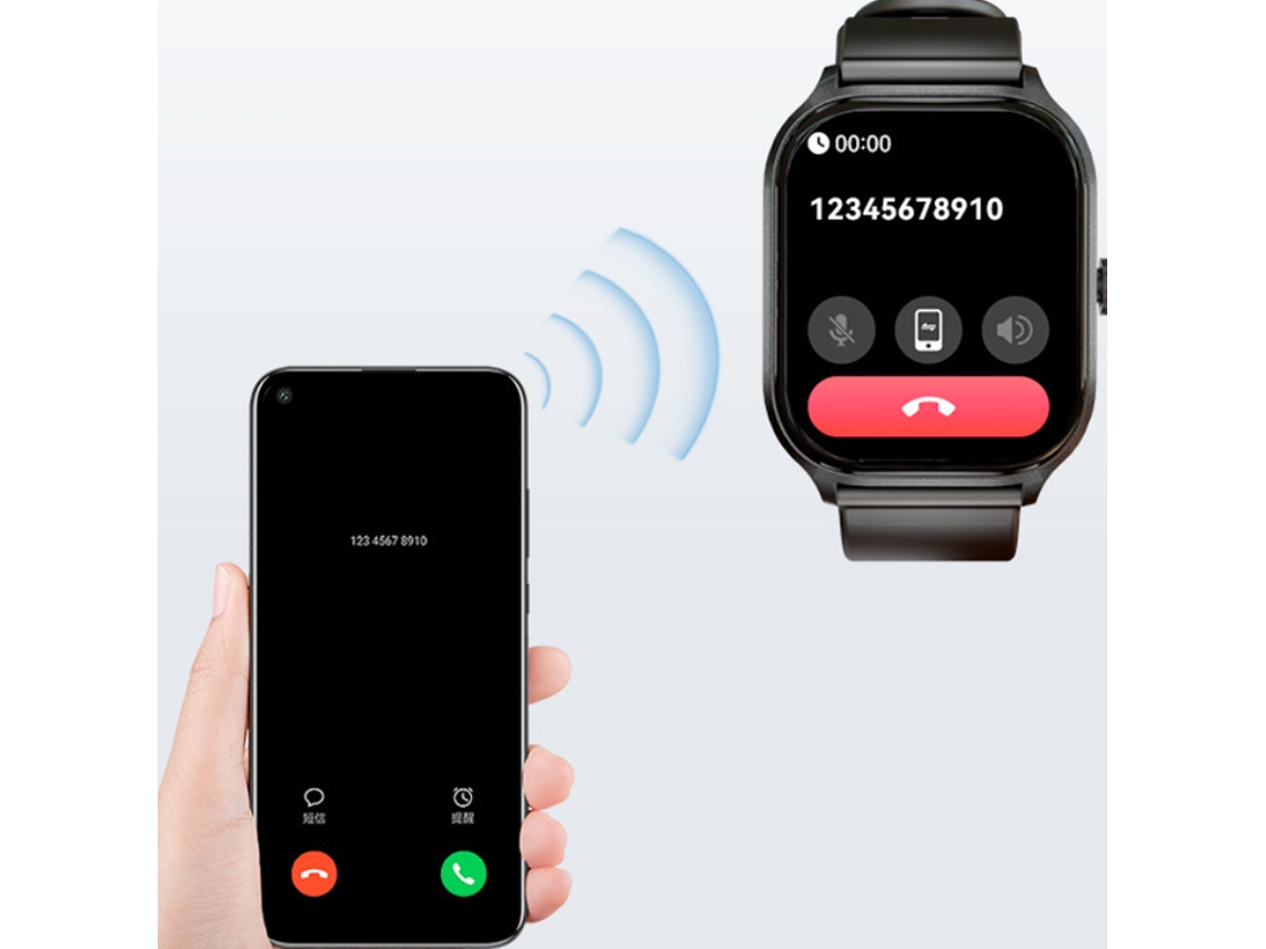 Relógio Inteligente X8 Tela Grande 2.01 Da Fit Bluetooth Call True Heart Rate Bateria Extra Longa Rosa GODTVAGT