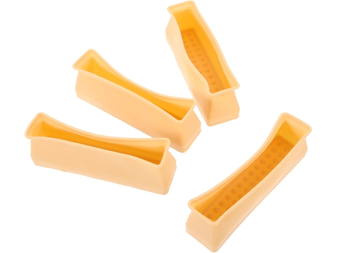 Conjunto De 4 Protetores Silicone Amarelo Para Pés Cama, Antiderrapantes, Para Meninos E Meninas