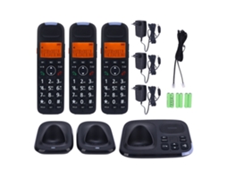 Sistema de Telefone Sem Fio Portátil Expansível com Máquina de Resposta Integrada EOOCOO