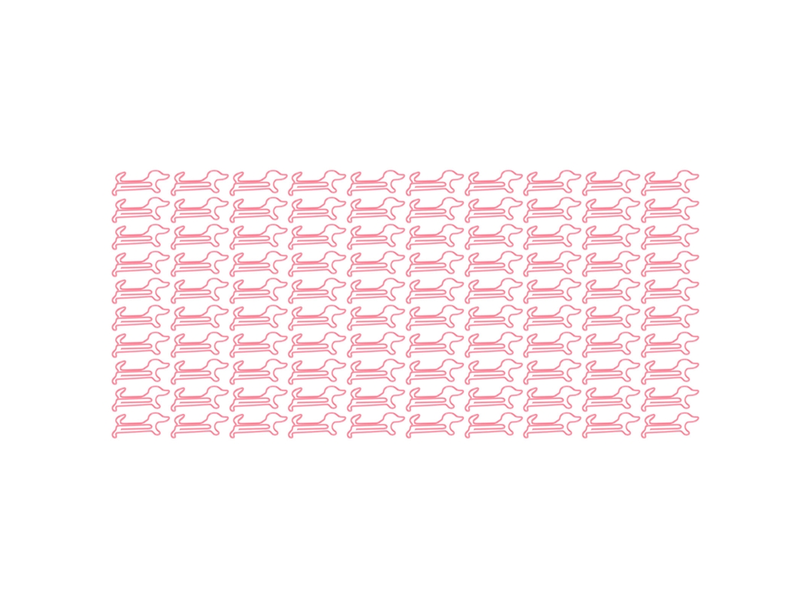 100 Grampos De Papel Em Forma De Cachorros Bonitos Anti-óxido Leves Para Casa, Escritório, Escola Rosa