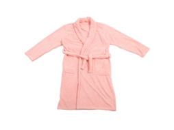 Bata de Banho Casal Veludo Coral Grosso Absorvente Macia com Cinto Quente Rosa para Lar Hotel