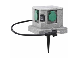 Vidaxl Tomada Para Jardim Com Sensor De Crepúsculo Plástico