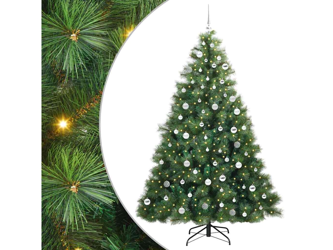 Conjunto 1 Decoração Sazonal Vidaxl Verde Plástico (210 Cm)