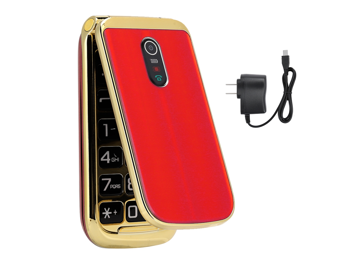 Telefone Flip Dual Sim E Dual Stand-by Laxiscreed Com Design Compacto E Fácil Utilização
