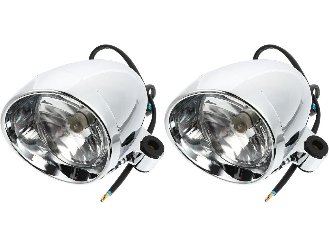 Farol De Neblina Led Estilo Bala Retrô Para Motocicleta, Com Carcaça De Plástico Resistente.