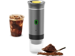 Mini cafeteira elétrica 3 em 1 Yizhood com cabo, ideal para carro, casa e viagens, cinza