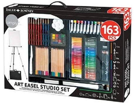 Kit de Pinturas DALER ROWNEY Art Easel Studio Set (163 peças)