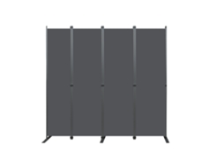 Paravente Cinza 4 Peças 204x180cm Dobrável Freestanding Para Interior Sala Quarto
