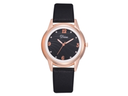 Relógio de Pulso de Quartzo Fashion Simples Pulseira de Couro Pu Estilo Negócio Redondo