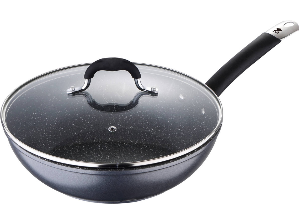 Wok MASTERPRO BGMP-3289-BK (28x8cm - Com Tampa - Aluminio Forjado)