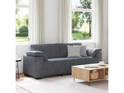 Sofá De 3 Lugares 178 Cm Veludo Cinza Escuro Lovely Home