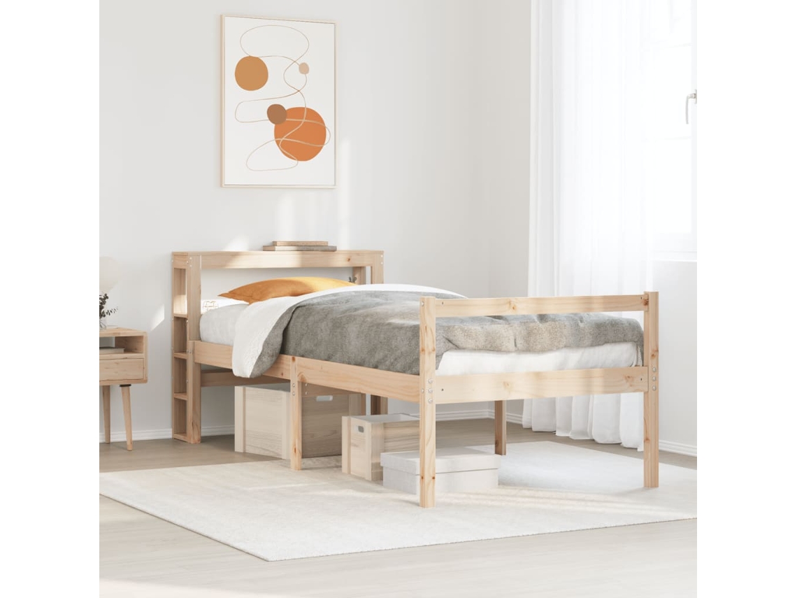 Vidaxl Cama Para Idosos Com Cabeceira 90x190 Cm Pinho Maciço