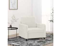 Vidaxl Poltrona 60 Cm Veludo Cor Creme