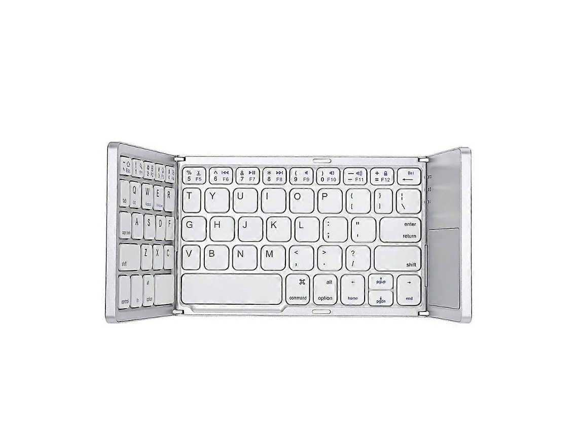 B033 Recarregável 3 dobrável 64 Teclas Bluetooth Teclado Sem Fio com Touchpad TAISHENGDA