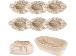 Conjunto De 6 Cestos Banneton Para Pão Artesanal, Em Rattan Natural, Para Massa Madre, Fermentação Natural E Padaria Doméstica