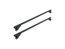 Barra De Tejadilho Relaxdays, Sem Trilhos, 124 Cm, Envergadura 110 Cm, Até 180 Kg, Suporte De Bagagem, Alumínio, Preto