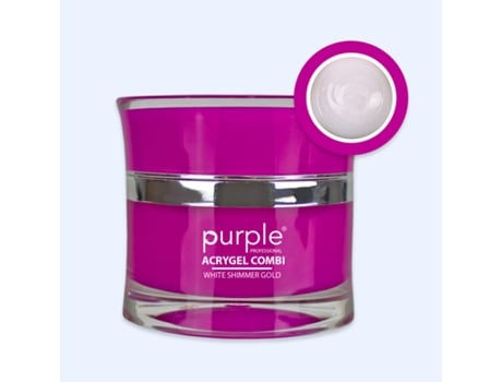 Acrygel Combi Branco Brilho Dourado 50g Roxo
