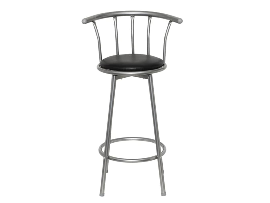 Maison Exclusive - Bancos De Bar 2 Pcs Couro Artificial Preto
